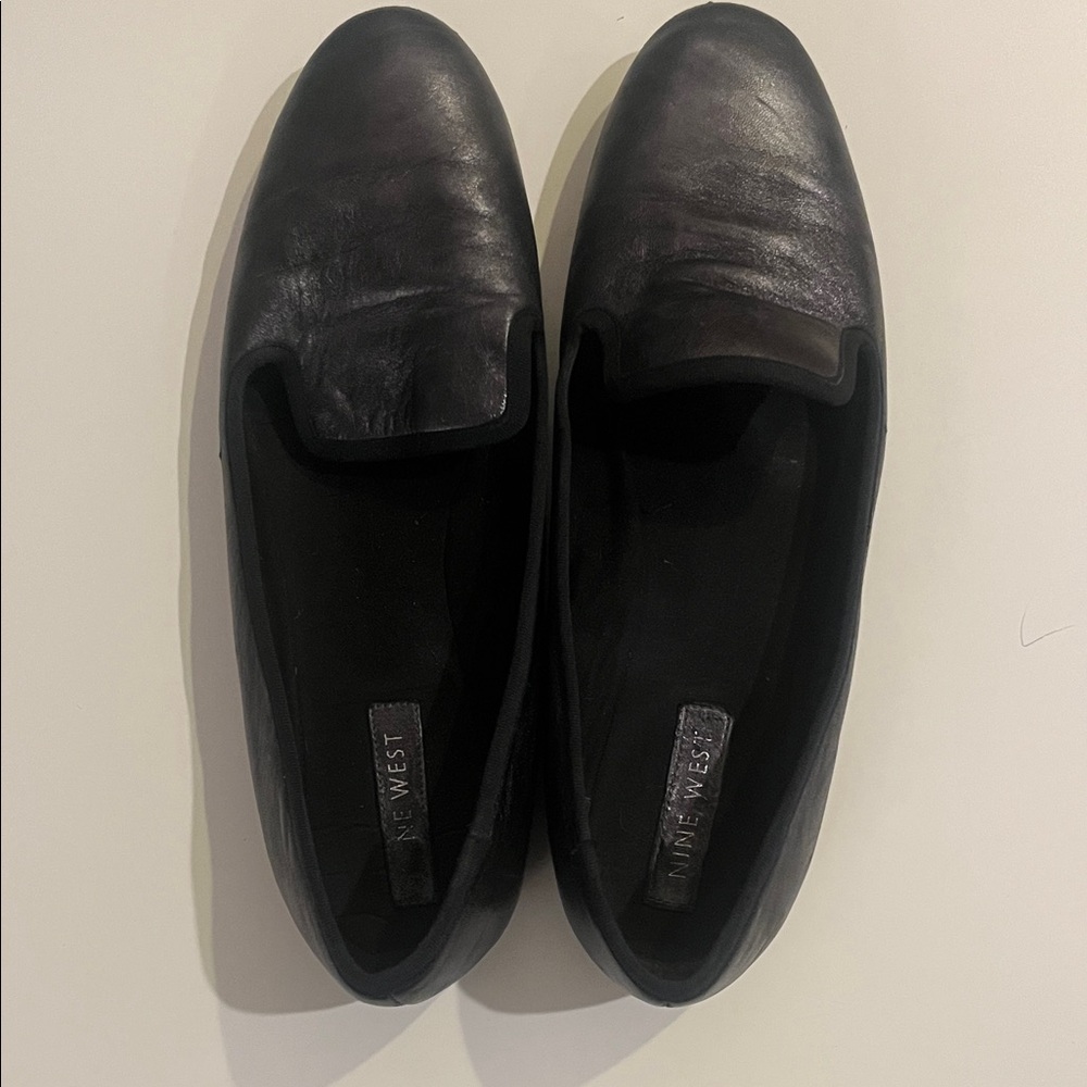 Nine West Men's Dark Leather Slip-Ons